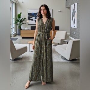 Michael Kors  Floral Maxi Dress with Belt womens  size XL